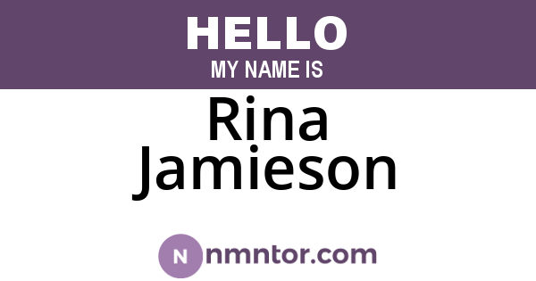 Rina Jamieson