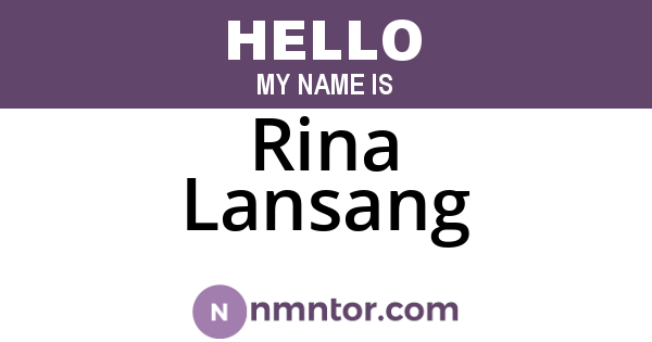 Rina Lansang
