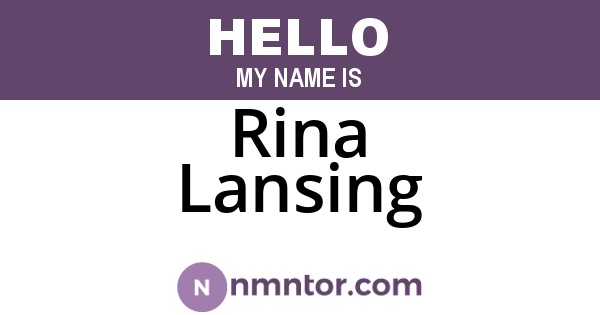 Rina Lansing