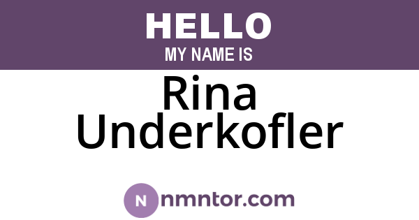 Rina Underkofler