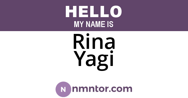 Rina Yagi