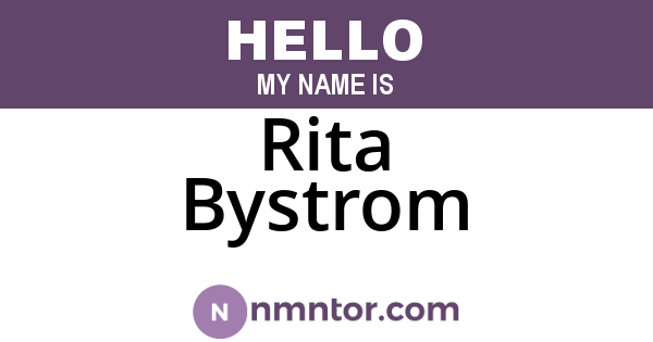 Rita Bystrom