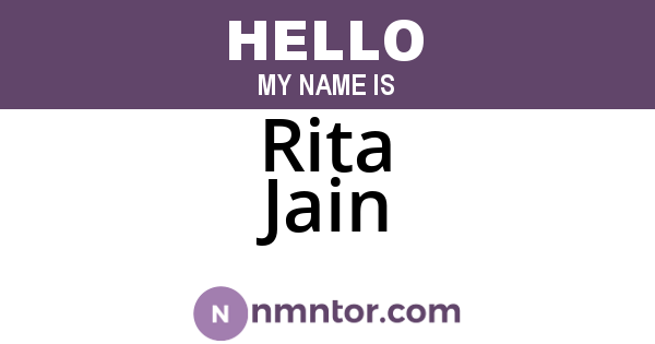 Rita Jain