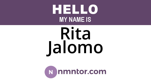 Rita Jalomo