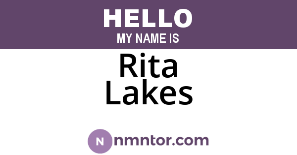 Rita Lakes