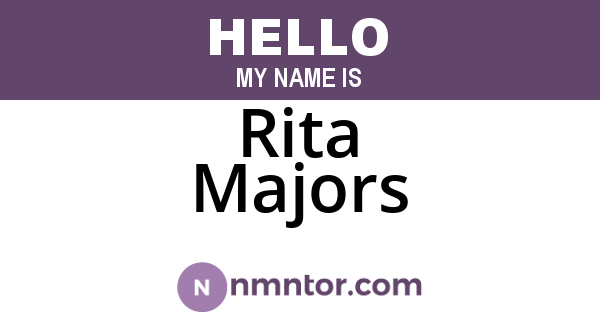 Rita Majors