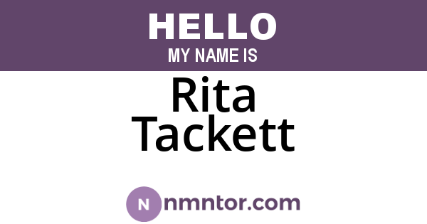Rita Tackett