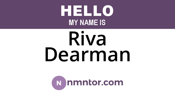 Riva Dearman