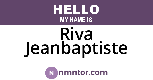 Riva Jeanbaptiste