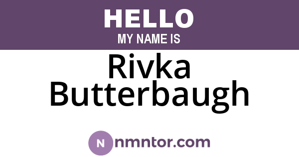 Rivka Butterbaugh