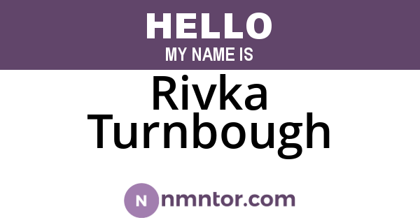 Rivka Turnbough