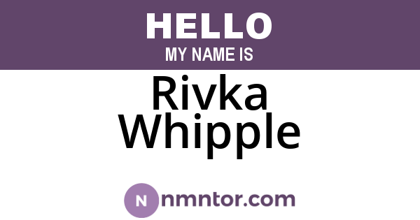 Rivka Whipple