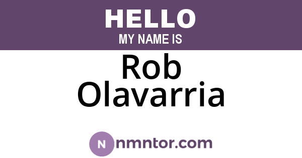 Rob Olavarria