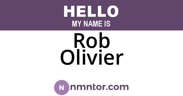 Rob Olivier
