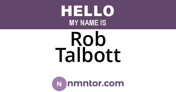 Rob Talbott