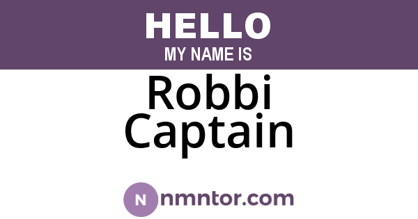 Robbi Captain