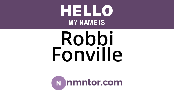 Robbi Fonville