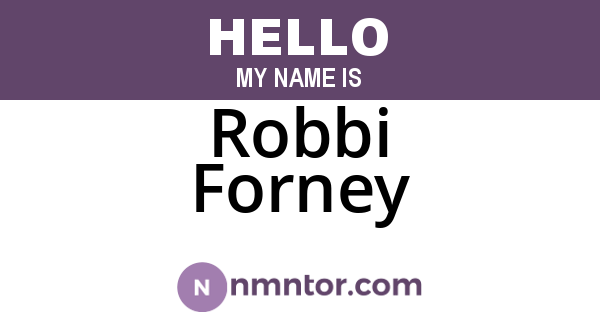 Robbi Forney