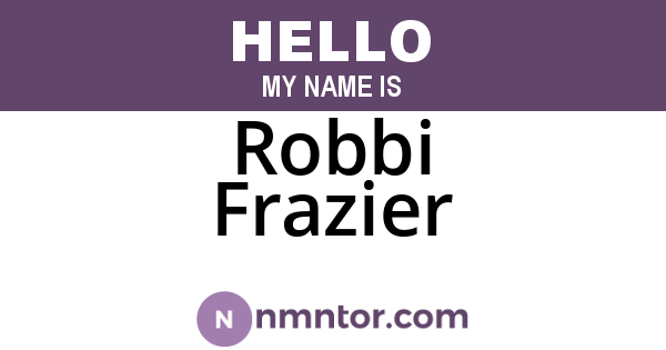 Robbi Frazier