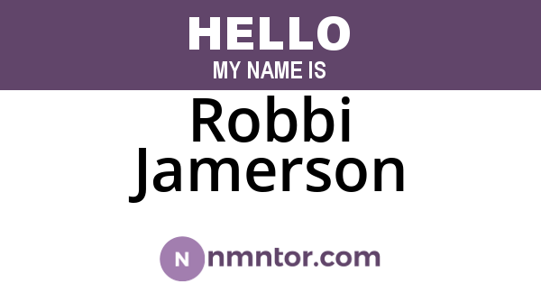 Robbi Jamerson