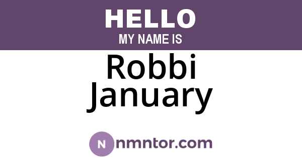 Robbi January