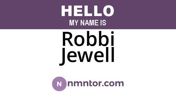 Robbi Jewell