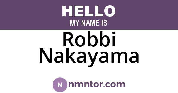 Robbi Nakayama
