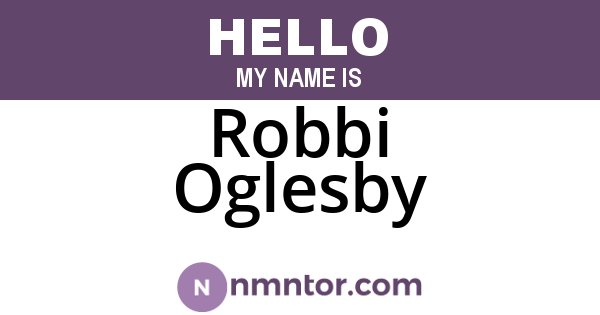 Robbi Oglesby