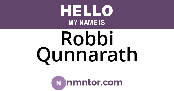 Robbi Qunnarath