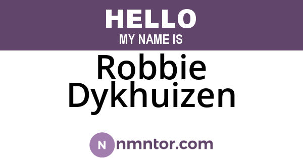 Robbie Dykhuizen