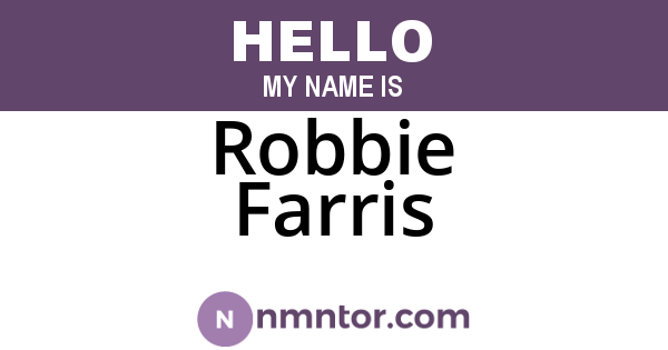 Robbie Farris