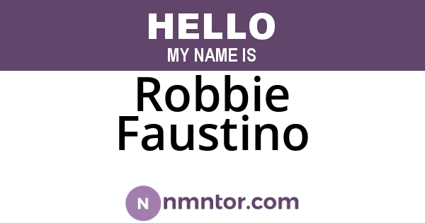 Robbie Faustino