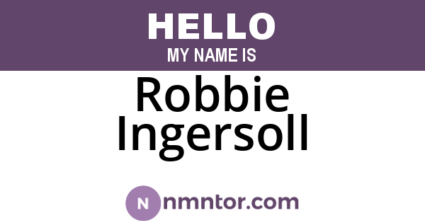 Robbie Ingersoll