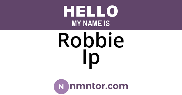 Robbie Ip