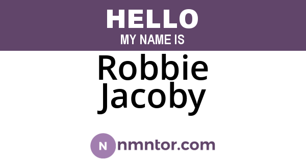 Robbie Jacoby