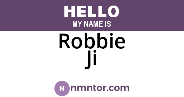Robbie Ji