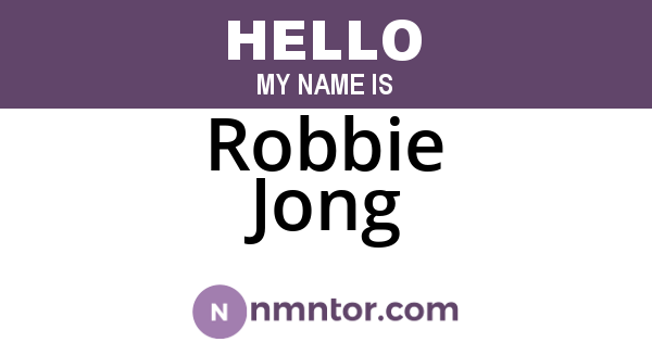 Robbie Jong