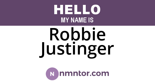 Robbie Justinger