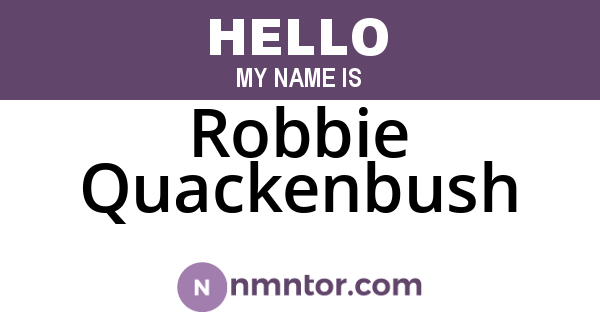 Robbie Quackenbush