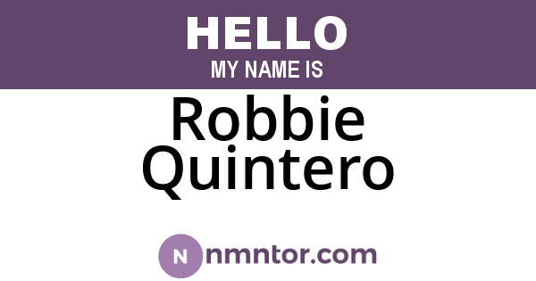 Robbie Quintero