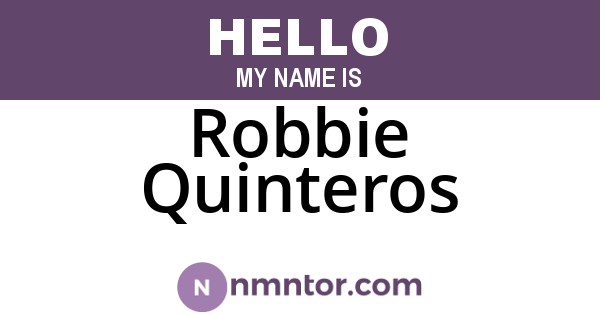 Robbie Quinteros