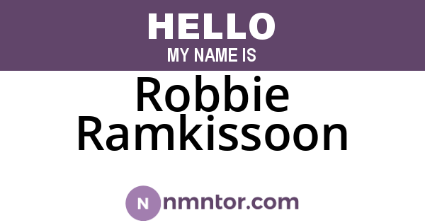 Robbie Ramkissoon