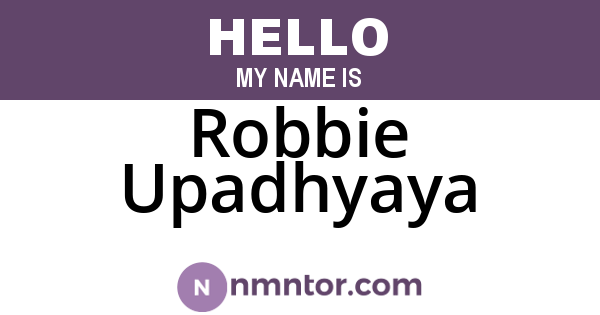 Robbie Upadhyaya