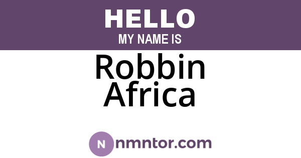 Robbin Africa