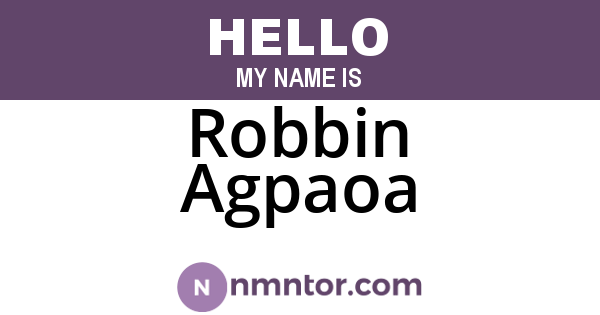 Robbin Agpaoa