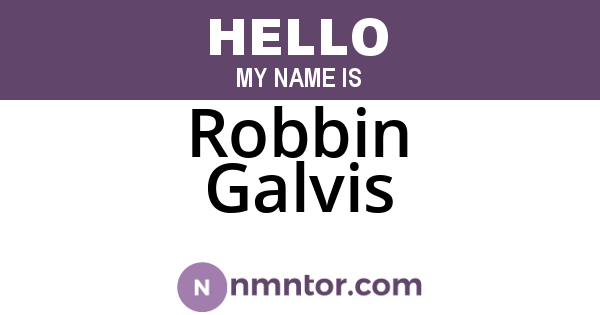 Robbin Galvis