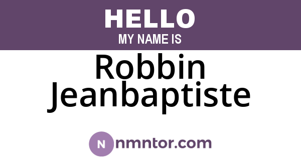 Robbin Jeanbaptiste