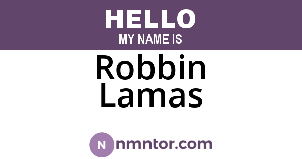 Robbin Lamas