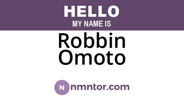 Robbin Omoto