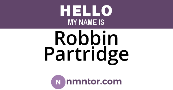 Robbin Partridge